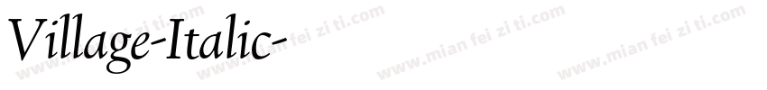 Village-Italic字体转换
