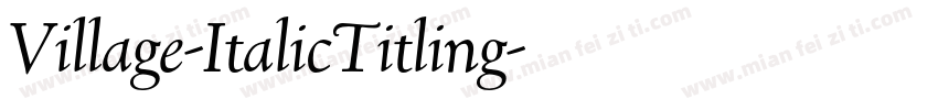 Village-ItalicTitling字体转换