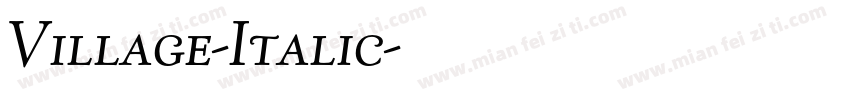 Village-Italic字体转换