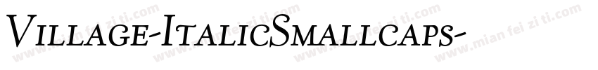 Village-ItalicSmallcaps字体转换