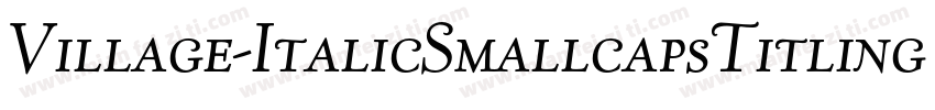 Village-ItalicSmallcapsTitling字体转换