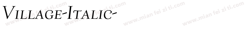 Village-Italic字体转换