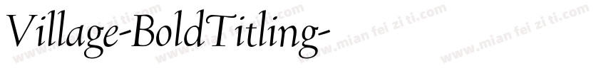 Village-BoldTitling字体转换