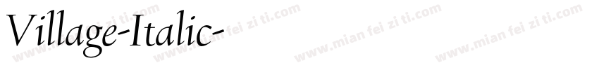Village-Italic字体转换