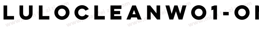 LuloCleanWO1-OneBold字体转换