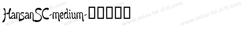HansanSC-medium字体转换