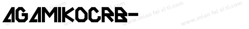 agamikocrb字体转换