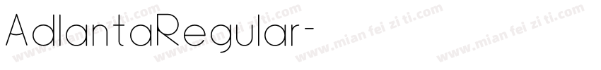 AdlantaRegular字体转换