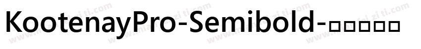 KootenayPro-Semibold字体转换