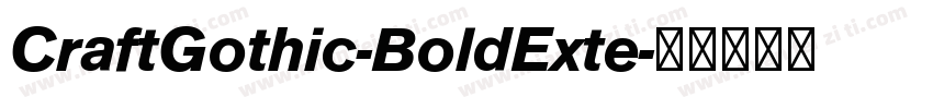 CraftGothic-BoldExte字体转换