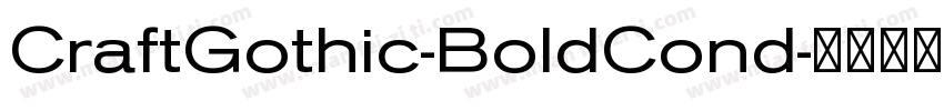 CraftGothic-BoldCond字体转换