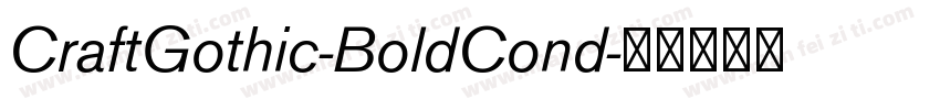 CraftGothic-BoldCond字体转换