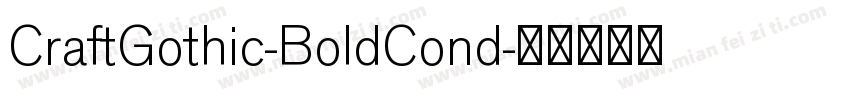 CraftGothic-BoldCond字体转换