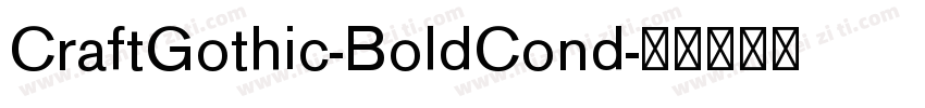 CraftGothic-BoldCond字体转换