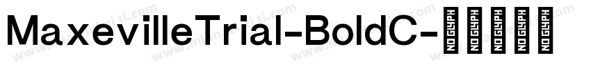 MaxevilleTrial-BoldC字体转换