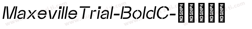 MaxevilleTrial-BoldC字体转换