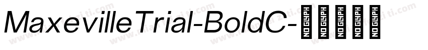 MaxevilleTrial-BoldC字体转换