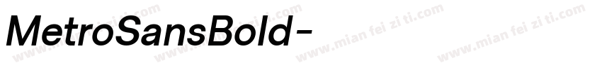 MetroSansBold字体转换