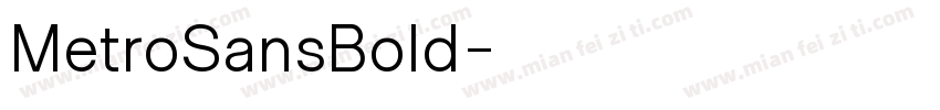 MetroSansBold字体转换