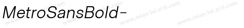 MetroSansBold字体转换