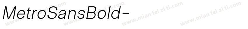 MetroSansBold字体转换