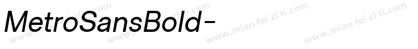 MetroSansBold字体转换