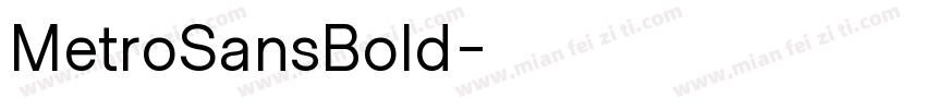 MetroSansBold字体转换