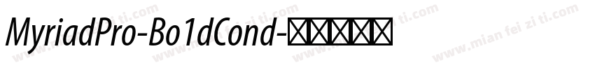 MyriadPro-Bo1dCond字体转换