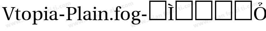 Vtopia-Plain.fog字体转换