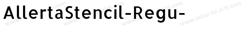 AllertaStencil-Regu字体转换