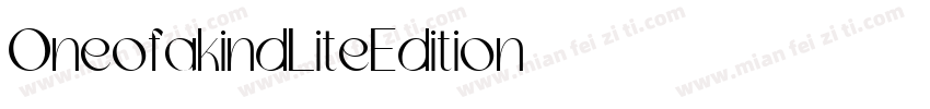 OneofakindLiteEdition字体转换
