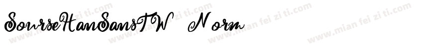 SourseHanSansTW-Norm字体转换