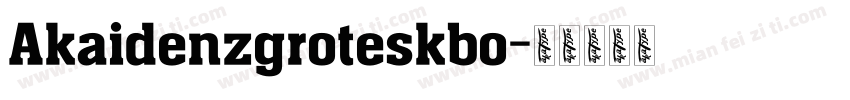 Akaidenzgroteskbo字体转换