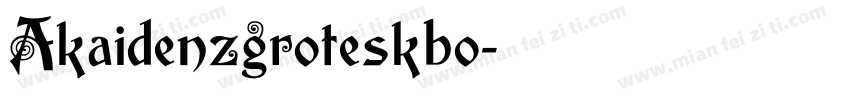 Akaidenzgroteskbo字体转换