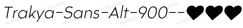 Trakya-Sans-Alt-900-字体转换