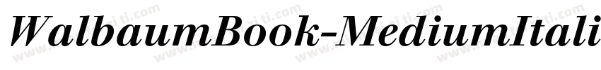 WalbaumBook-MediumItalic字体转换