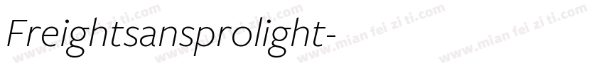 Freightsansprolight字体转换