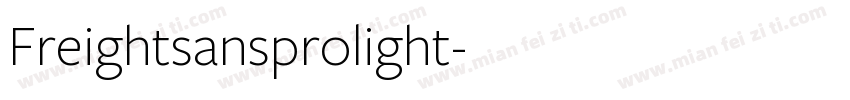 Freightsansprolight字体转换