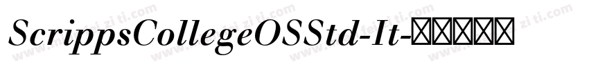 ScrippsCollegeOSStd-It字体转换