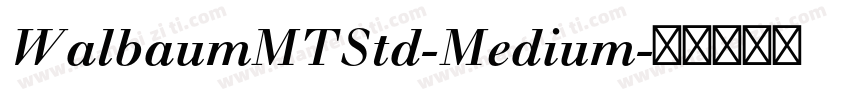 WalbaumMTStd-Medium字体转换
