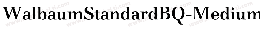 WalbaumStandardBQ-Medium字体转换