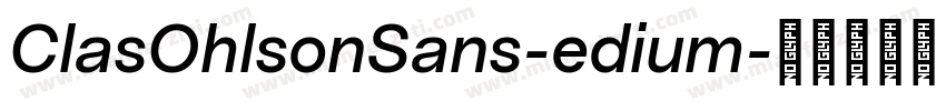 ClasOhlsonSans-edium字体转换