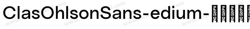 ClasOhlsonSans-edium字体转换