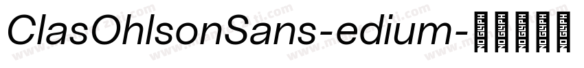 ClasOhlsonSans-edium字体转换