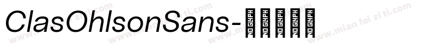 ClasOhlsonSans字体转换
