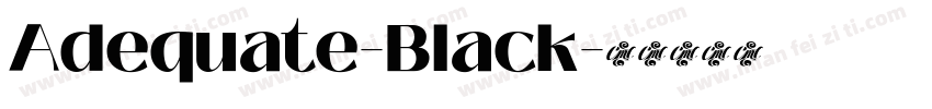Adequate-Black字体转换