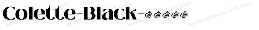 Colette-Black字体转换