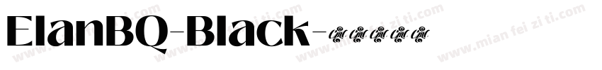 ElanBQ-Black字体转换