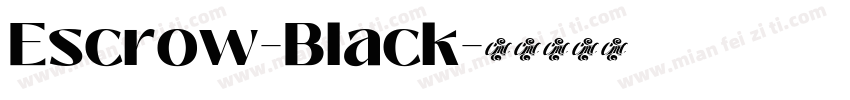 Escrow-Black字体转换