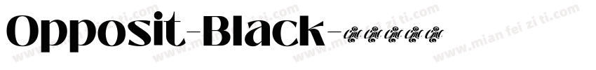 Opposit-Black字体转换
